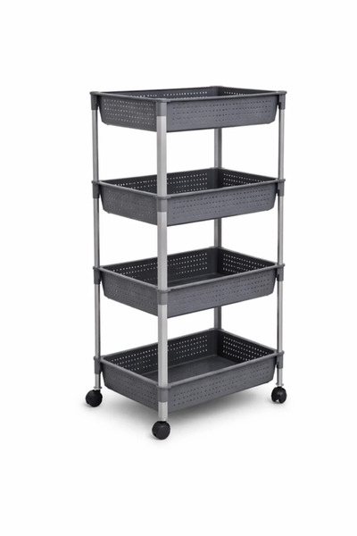 Urbanza Grey Rolling Storage Trolley | Multi Purpose Kitchen Bathroom Laundry...