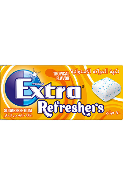 Wrigleys علكة ريجليز إكسترا الخالية من السكر بنكهة الفواكه الاستوائية، 15 غرام