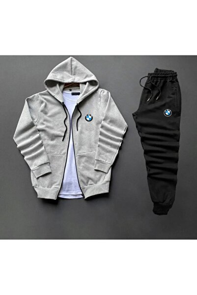 FS CABİN New Season Hooded Full Zipper Tracksuit Set