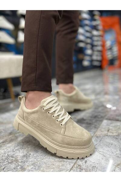 BESKAR Kb 702 Kuback Beige Suede Casual Men's Shoes