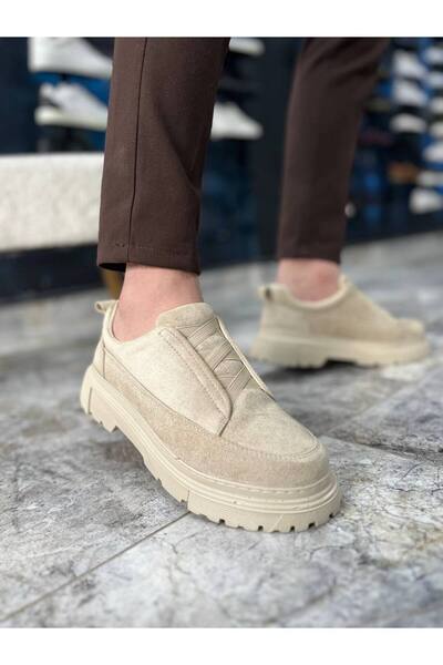 KUBACK Legend is back حذاء رجالي كاجوال مرن من الجلد السويدي البيج طراز كي بي...