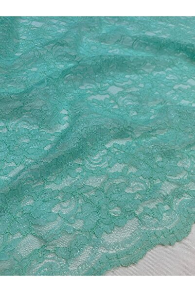 Yiğit Kumaş Water Green Cordone Lace Fabric – Floral Pattern