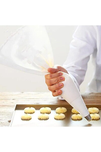 PAZAROLAY Kumaş Krema Sıkma Torbası-pasta Süsleme (3-35)metal Uç Yoktur