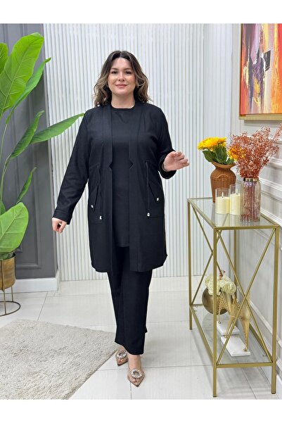 GK Oslo Knitted Fabric Three-Piece Set with Waist Tie