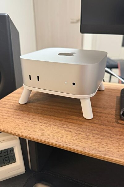 MEK Mac Mini M4 Masaüstü Stand Beyaz