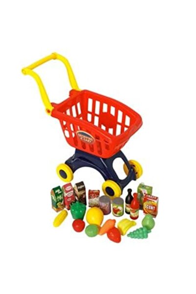 OEM Jucărie Cărucior Super Market cu Alimente, Set 20 Bucăți