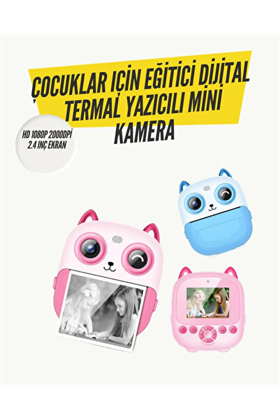 VLK 2.4” Ekranlı Mini Kamera – 1080p Kayıt + Mürekkepsiz Yazdırma VLK