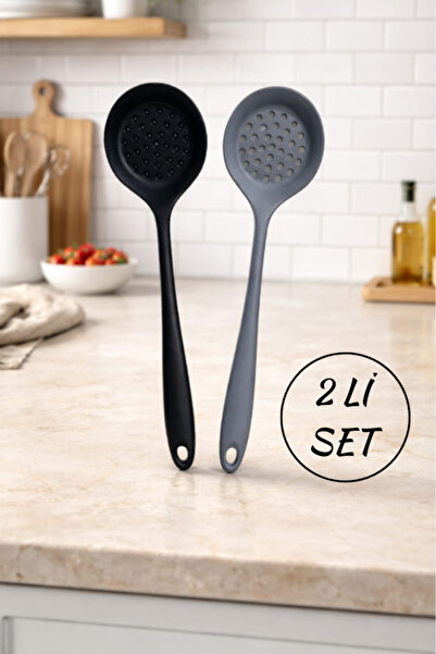 Hilamingo Home 2 قطعة من مصفاة السيليكون ذات الرأس الصلب للغاية باللون الرماد...