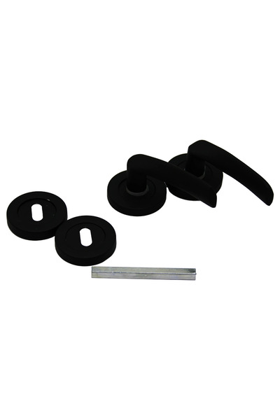 shopwave مقبض باب غرفة أمريكي من إم إس دي سيليكيل إريش-10 باللون الأسود (5047)