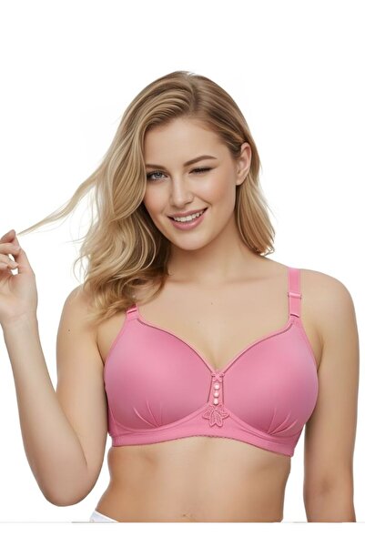 Comfort Women’s Pink Seamless Bra – Soft Breathable Wire-Free Daily Wear