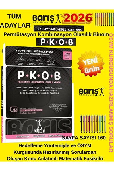 Üç Dört Beş Yayıncılık Barış Yayınları 2026 Permütasyon Kombinasyon Olasılık ...