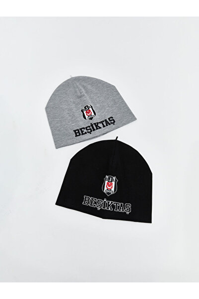 LC Waikiki Rmz Gi̇yi̇m Farkiyla Fan Printed Boys' Beanie Hat 2-Pack