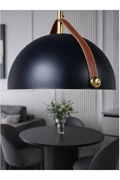 NOONLUX DESIGN&LIGHTING Mull Deri Detaylı Siyah-Beyaz Kontrast Dikiş Oturma o...