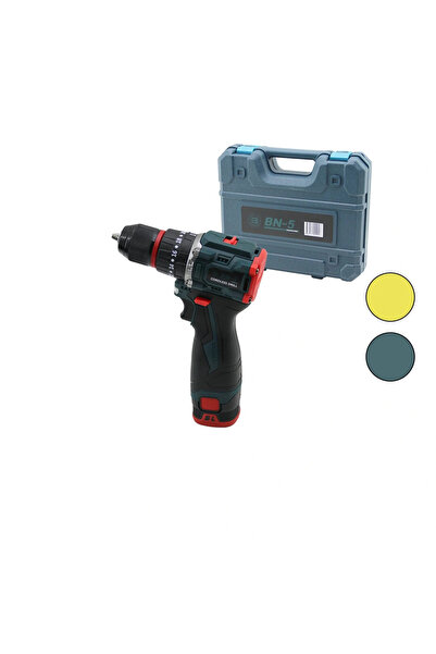 shopwave PLN KÖMÜRSÜZ SARI VEYA MAVİ RENK ŞARJLI DARBELİ MATKAP - UÇ SETİ 155...