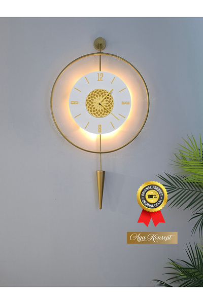 AGA KONSEPT Led'li Gold Pendulum Lotus Tiktok Kristal (Büyük Boy 50 X 90 Cm),...