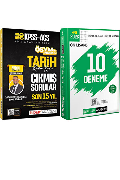 İndeks Akademi Yayıncılık 2026 KPSS Tarih ÖSYMnin İndeksi Çıkmış Sorular Son ...