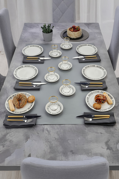 ers erbaşlar Good Mood, Good Life Gold Decorated 18 Piece Cake Presentation a...