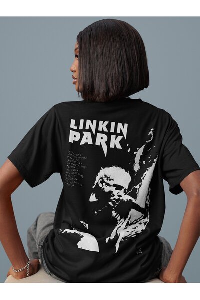 SEVBANO تي شيرت لينكين بارك روك ميتال راك مطبوع للجنسين قصة فضفاضة فرقة موسيقية