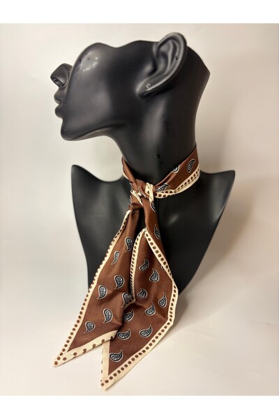 BHR AKSESUAR Patterned Thin Scarf, Ribbon (6X85 cm)