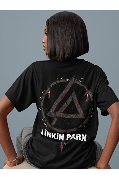 SEVBANO تي شيرت بتصميم لينكين بارك مطبوع للجنسين قصة فضفاضة فرقة موسيقية