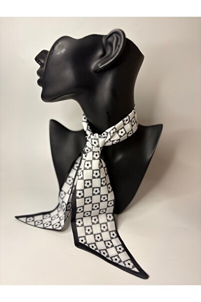 BHR AKSESUAR Patterned Thin Scarf, Ribbon (6X85 cm)