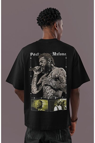 SEVBANO Ειδική σχεδίαση Post Malone Rapper με στάμπα στην πλάτη Unisex Oversi...