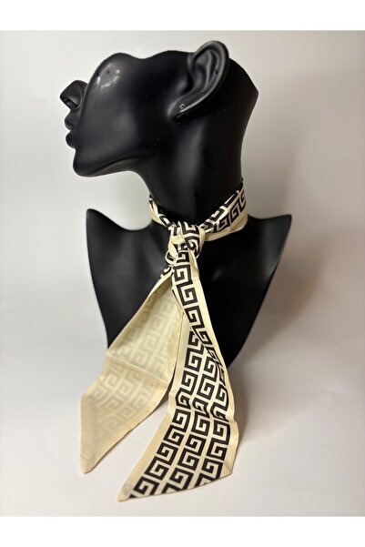 BHR AKSESUAR Patterned Thin Scarf, Ribbon (6X85 cm)