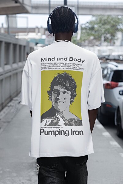 SEVBANO تي شيرت أرنولد بومبينج آيرون بودي بيلدر رقم مطبوع للجنسين قصة فضفاضة ...