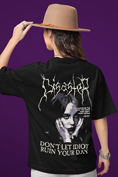 SEVBANO Σχεδιασμός Billie Eilish με στάμπα στην πλάτη, Unisex Oversize T-shir...