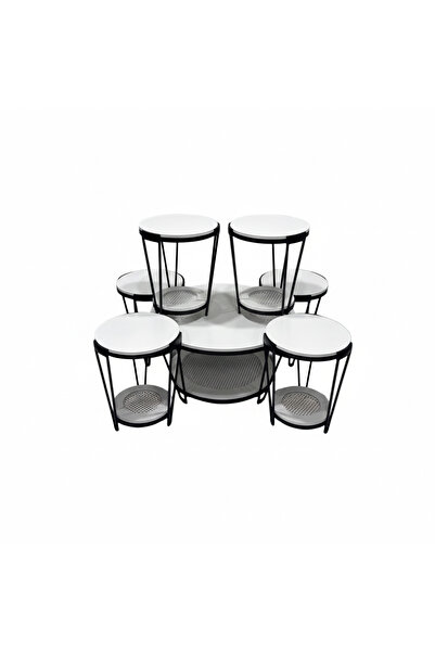 Generic Premium 7-Piece Wooden Floor Service Table Set – Modern & Functional ...