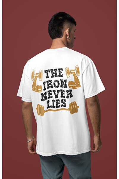 SEVBANO Tricou de sală unisex supradimensionat, cu imprimeu pe spate, cu text...