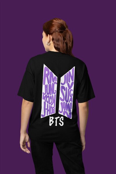 SEVBANO Μπλουζάκι μουσικού συγκροτήματος Bts με στάμπα στην πλάτη, Unisex, Ov...