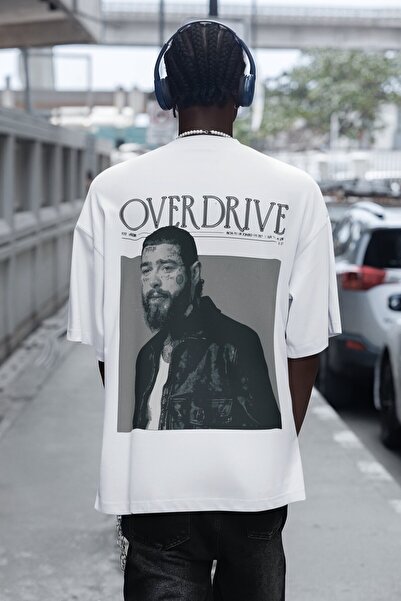 SEVBANO Μπλουζάκι Overdrive Post Malone με στάμπα στην πλάτη, Unisex Oversize...