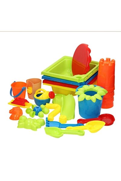 Premium مجموعة طاولة أنشطة الرمل والماء للأطفال مع 25 ملحقًا للعب على الشاطئ
