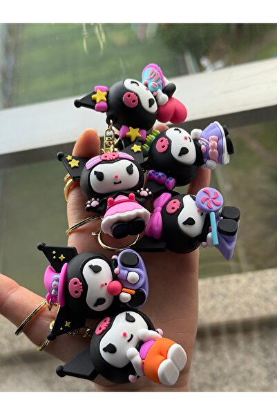 womi Kuromi Kawaii Gift Accessory Luxury Model Figure Keychain (1 Model Sent)