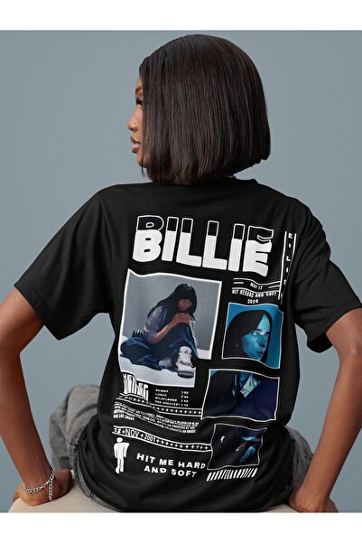 SEVBANO تي شيرت تصميم بيلي إيليش مطبوع للجنسين قصة فضفاضة للمغنيين