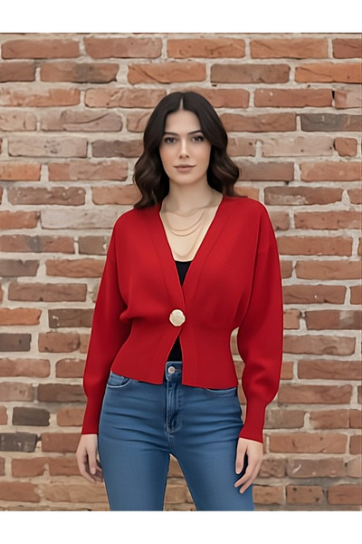 ikomteks Single Button Knitwear Cardigan