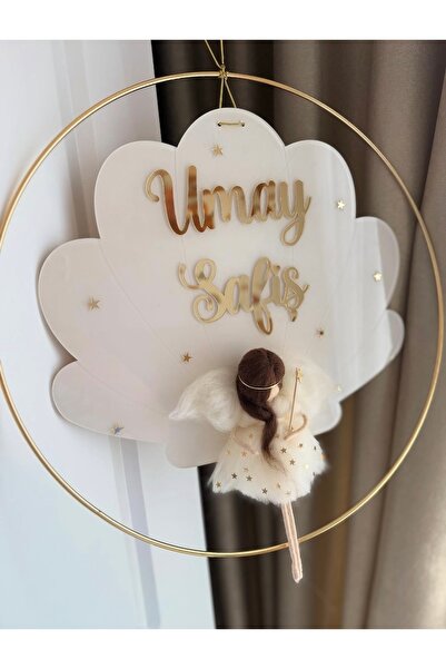 Tasarım Bebek kapı süsü, keçe peri bebek, keçe bebek