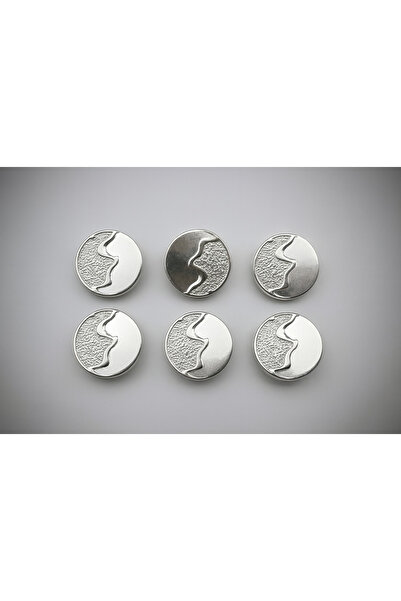 kendim fashion Metal Düğme SILVER 36''- 20,32 mm (6'lı paket)