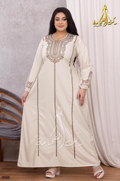 Generies A cotton abaya made from lightweight natural cotton fabric with a be...