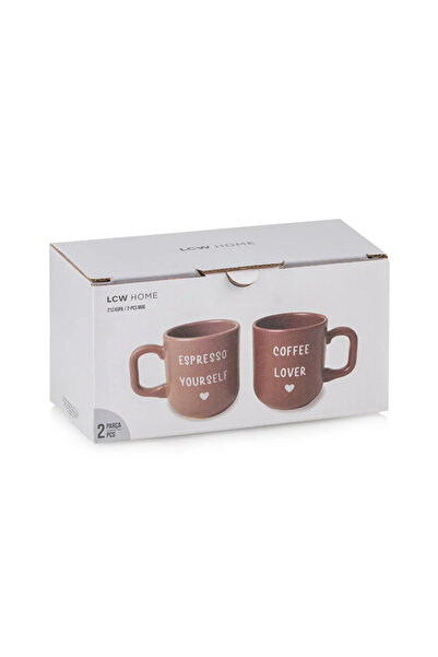 LC Waikiki Text Printed Ceramic Mug Set of 2