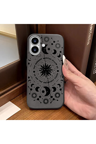 Hontinga حافظة هاتف متوافقة مع آيفون 16، ملمس جلدي، مضادة للسقوط، سيليكون ناع...