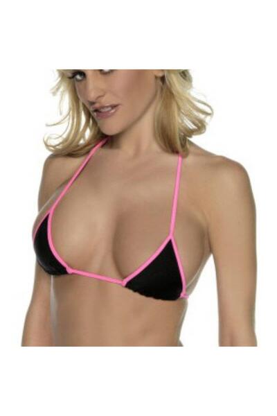 Hafif Giyim Siyah Fantezi Seksi Mikro Bikini Üstü TP100810HF