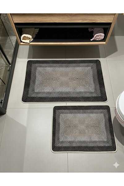 MyDecoRoom مجموعة سجادة حمام مزخرفة مضادة للحساسية وقابلة للغسل في الغسالة وم...