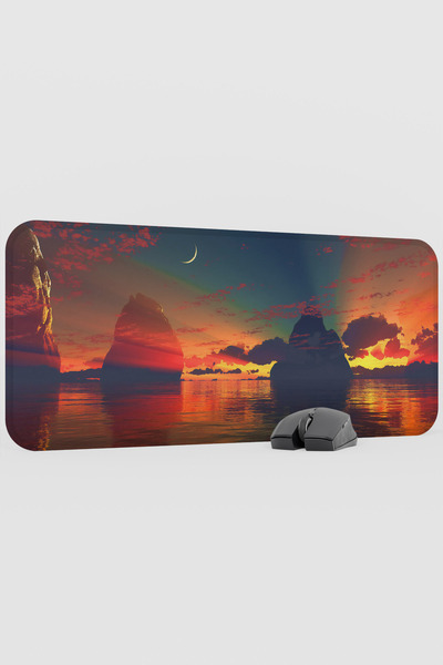 mousepad bastir Digital Sky V1 70X30 XL Gaming Rubber Non-Slip Base Mouse Pad...