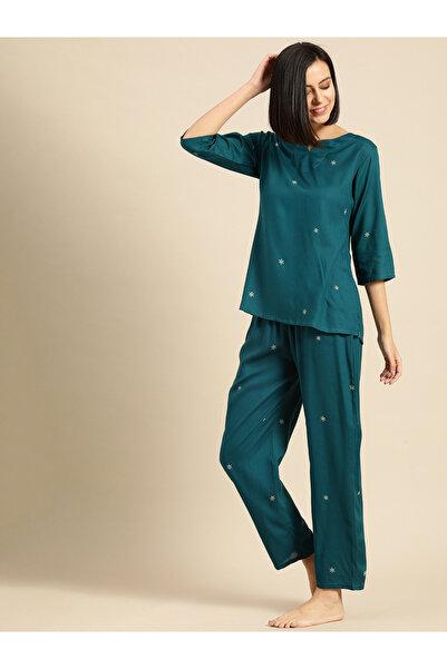 ICHAA By Styli Women 3/4 Sleeves Top and Pyjama Set