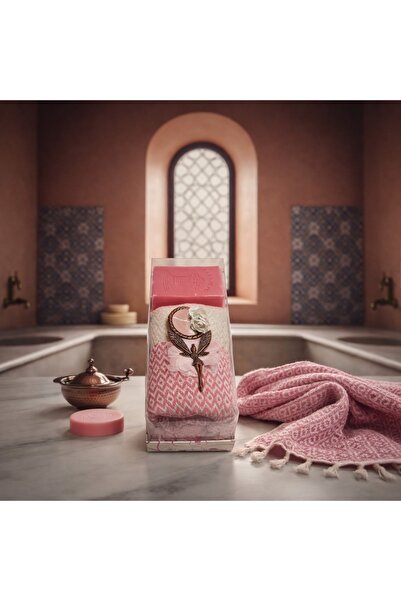 Hediye Hamamı El Yapımı Hamam Hediye Seti – Havlu Sabun ve Dekoratif Ayna