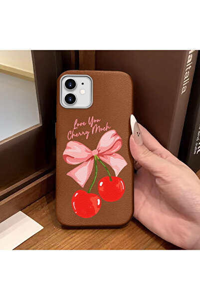 Hontinga iPhone 11 Compatible Phone Case Leather Texture Anti Fall Soft Silic...