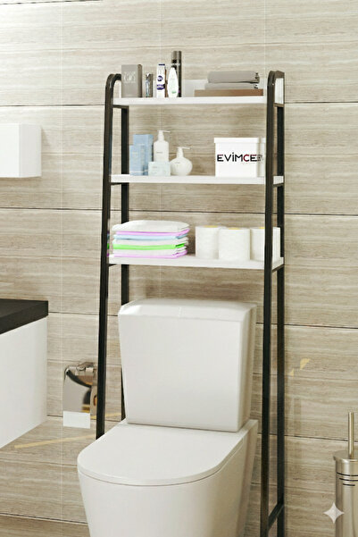 EVİMCE MOBİLYA Wc Arkası Klozet Rafı Klozet Üstü Raf Ve Organizatör Havluluk ...