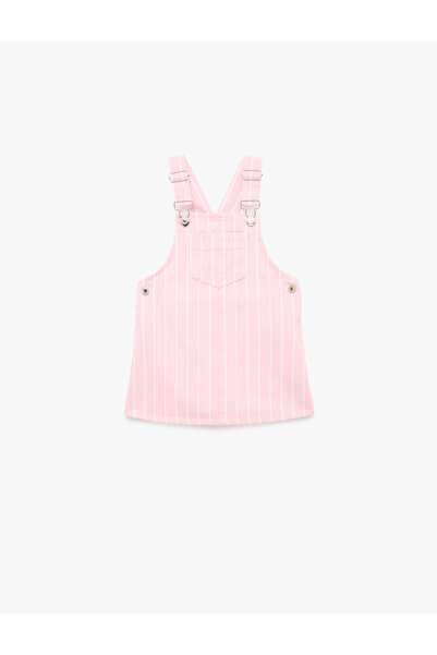 Koton Rochie din denim din bumbac cu decolteu pătrat bretele